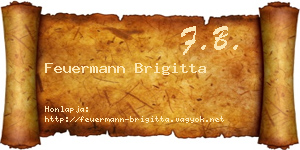 Feuermann Brigitta névjegykártya